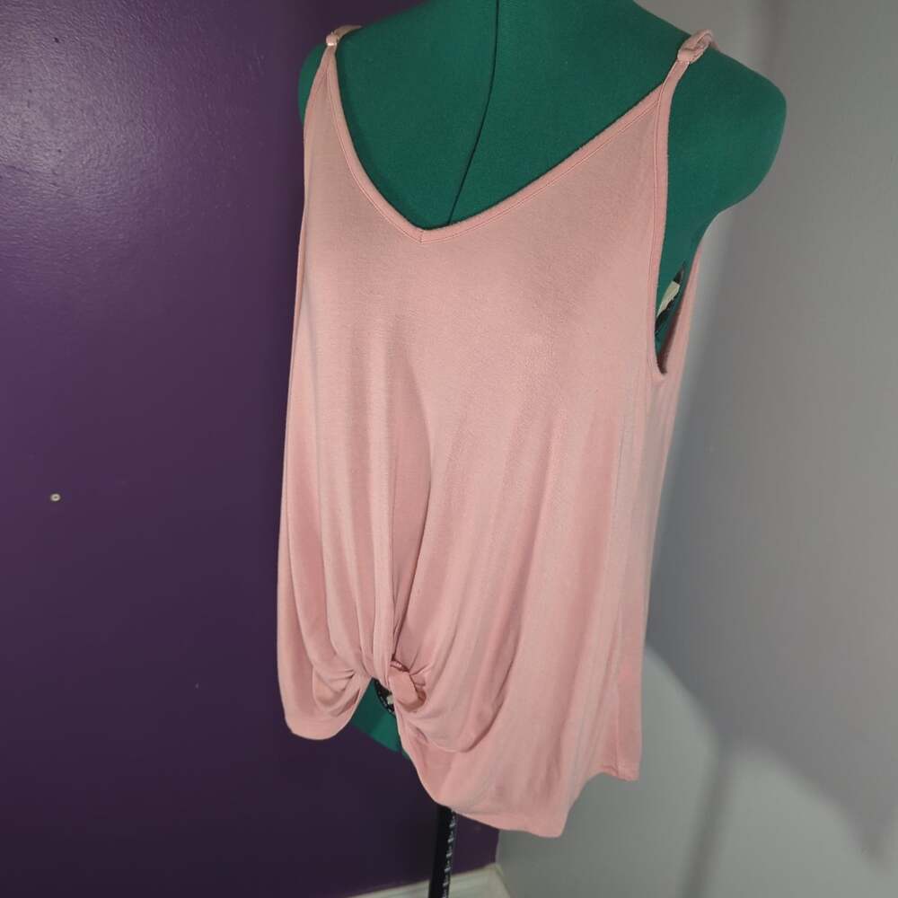 Living Doll Y2K Coquette Knot-Front Cami Dusty Pink Size 1
